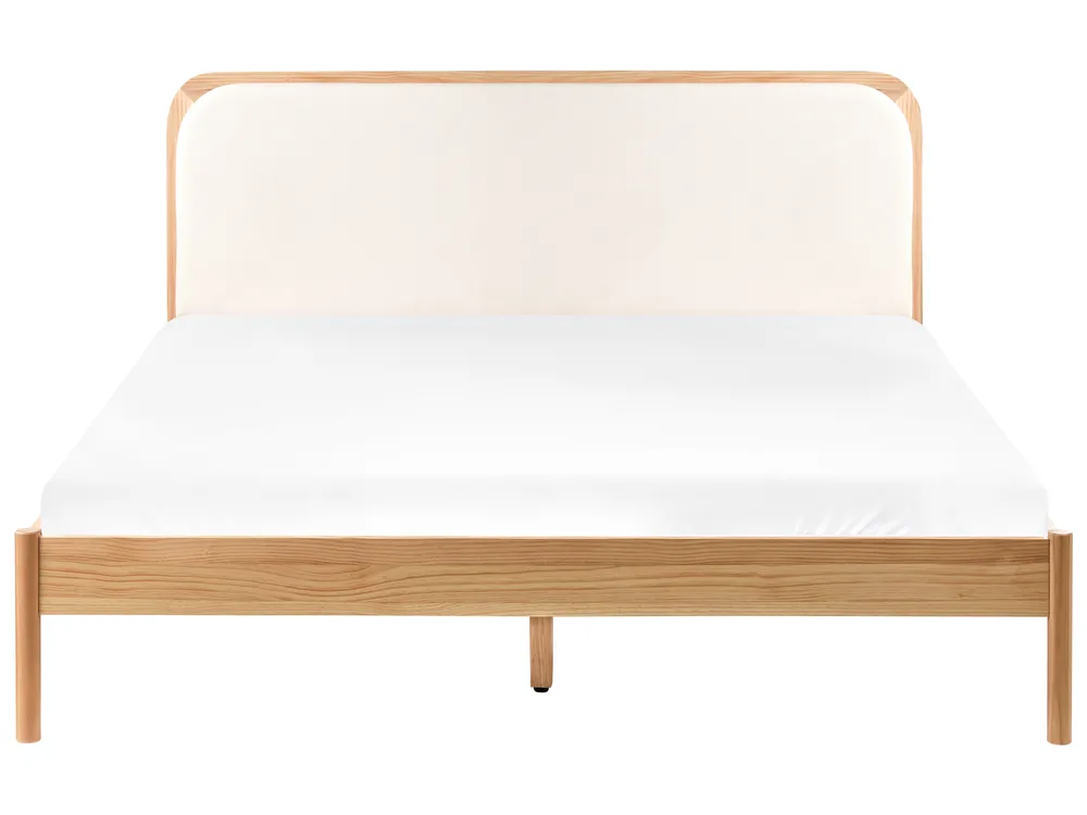 Bed Pine Wood DOSCHES 160 x 200 cm (EU King Size) Light Brown_1020175