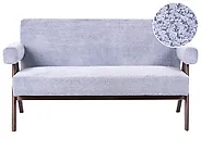 Sofa dla 2 osób TAMRE Szenil Błękitny / ciemnobrązowy_1183240