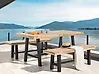 Garden Bench SCANIA 140 cm Acacia Wood Black