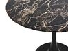 Rundt spisebord ø 90 cm marmoreffekt svart/gull BOCA_919473
