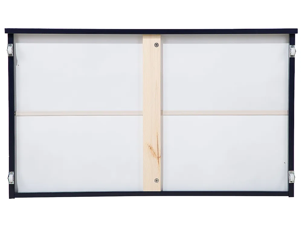 Set of 2 Bed Storage Drawers Pine Wood RUMILLY Navy Blue_702554