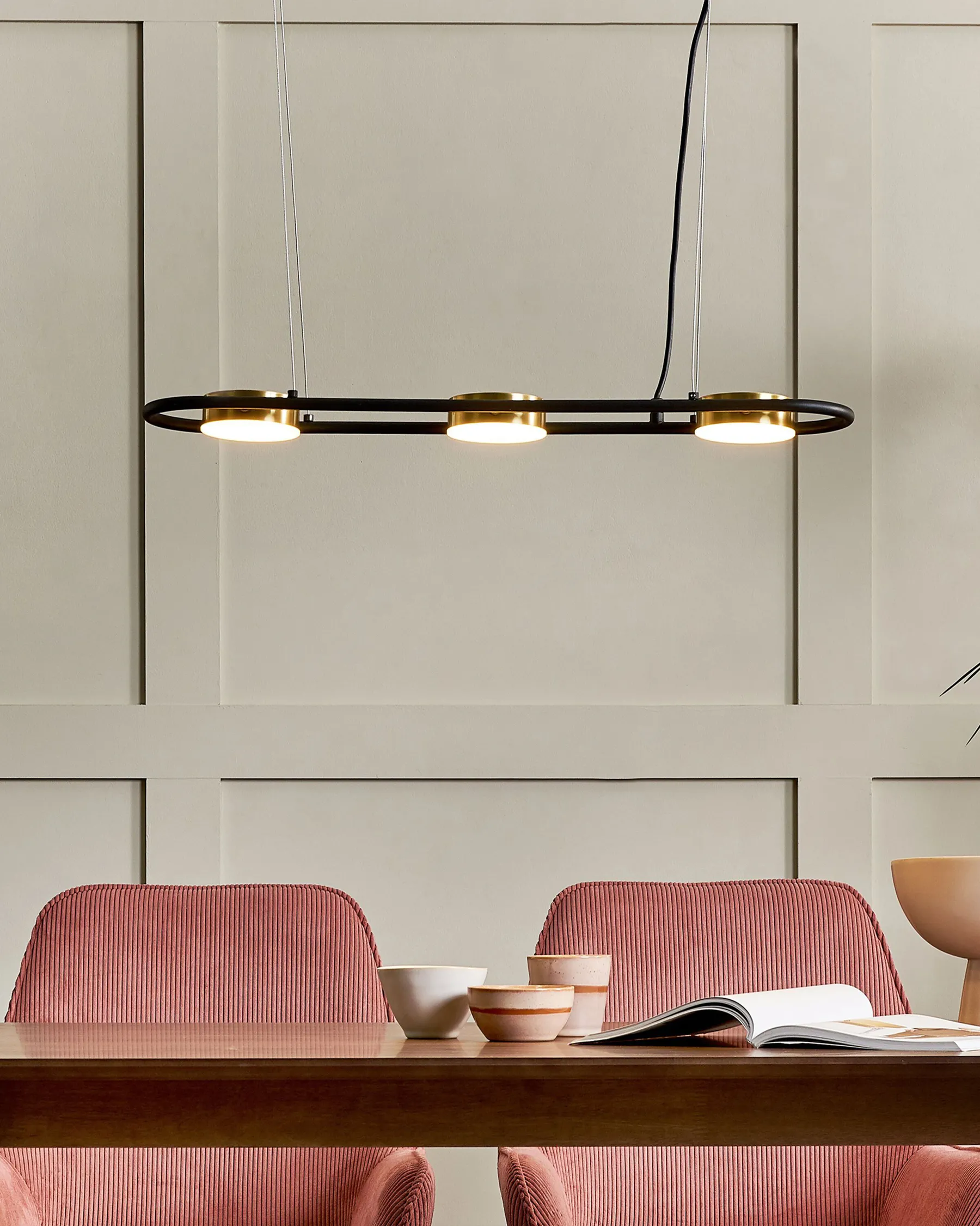 Lampadario a LED MALI Metallo Nero_824697
