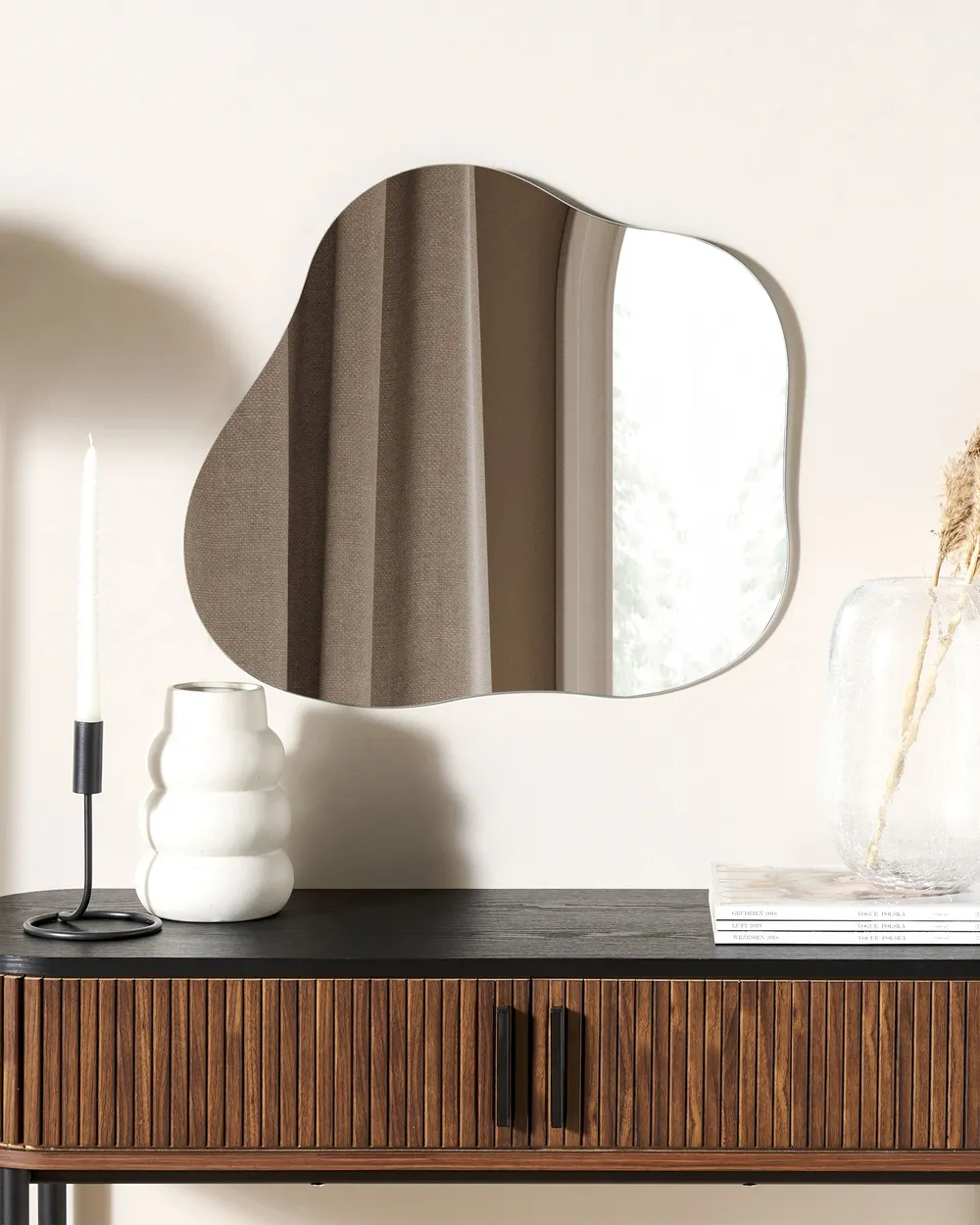 Wall Mirror BAGNEUX 50 cm 55 cm Silver