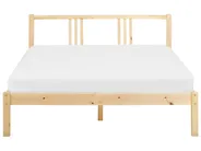 Bed Pine Wood VANNES 140 x 200 cm (EU Double) Light Brown_918195