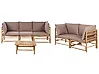 Garden Lounge Set with Table 5 Seater CERRETO Bamboo Taupe