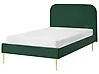 Bed Velvet FLAYAT 120 x 200 cm (EU Small Double) Dark Green