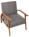 Fauteuil en similicuir marron foncé SKARA_927265