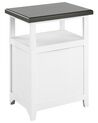 2 Drawer Bedside Table White with Brown LAYOLA_829785