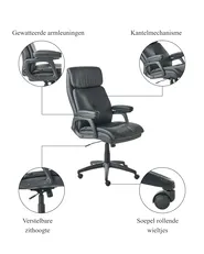 Directeursstoel DIRECTOR Kunstleer Zwart_995351