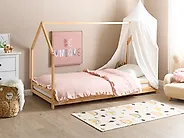 Lit d'enfant Maison Bois de pin APPY 90 x 200 cm Marron clair_1175189