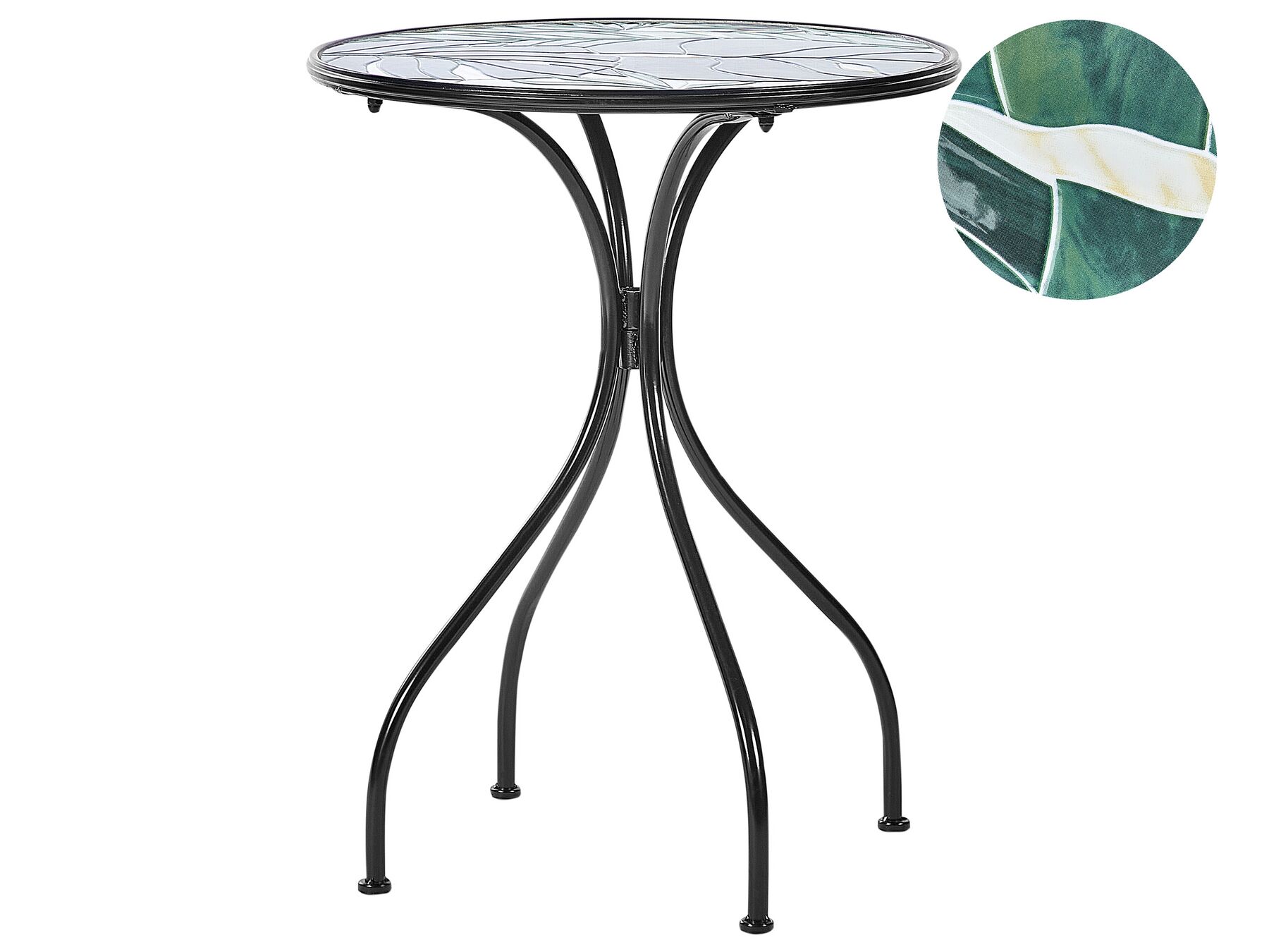 Zahradní kovový stůl ø 60 cm černý COZZANA_919802