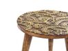 Set of 2 Mango Wood Side Tables Dark and Gold CHANPI_852216