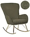 Rocking Chair ANASET Boucle Dark Green