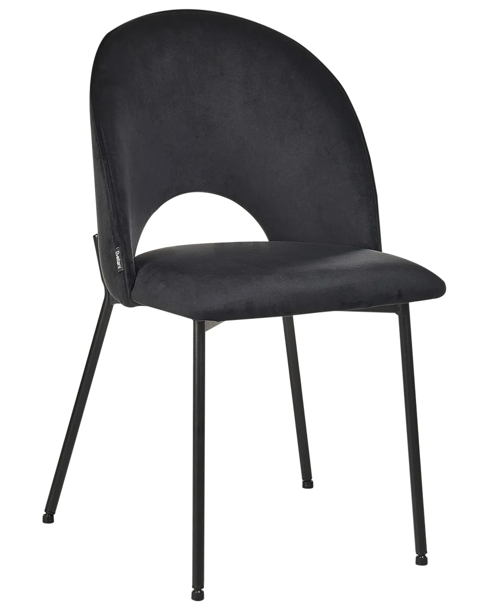 Set di 2 sedie da pranzo COVELO Velluto Nero_968541