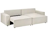 Narożnik rozkładany TORSANG Jasnobeżowy_1192716