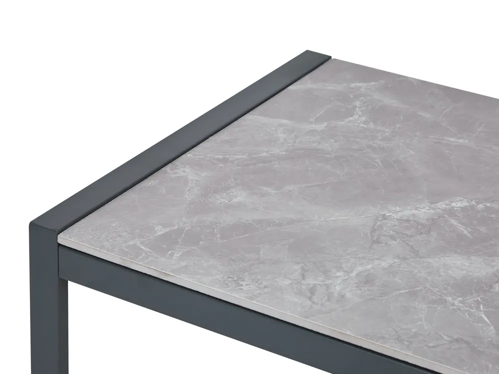 Garden Lounge Set with Table 5 Seater SKALA Metal Dark Grey_934692