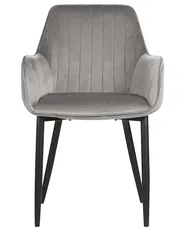 Set di 2 sedie da pranzo WELLSTON Velluto Grigio scuro_901890