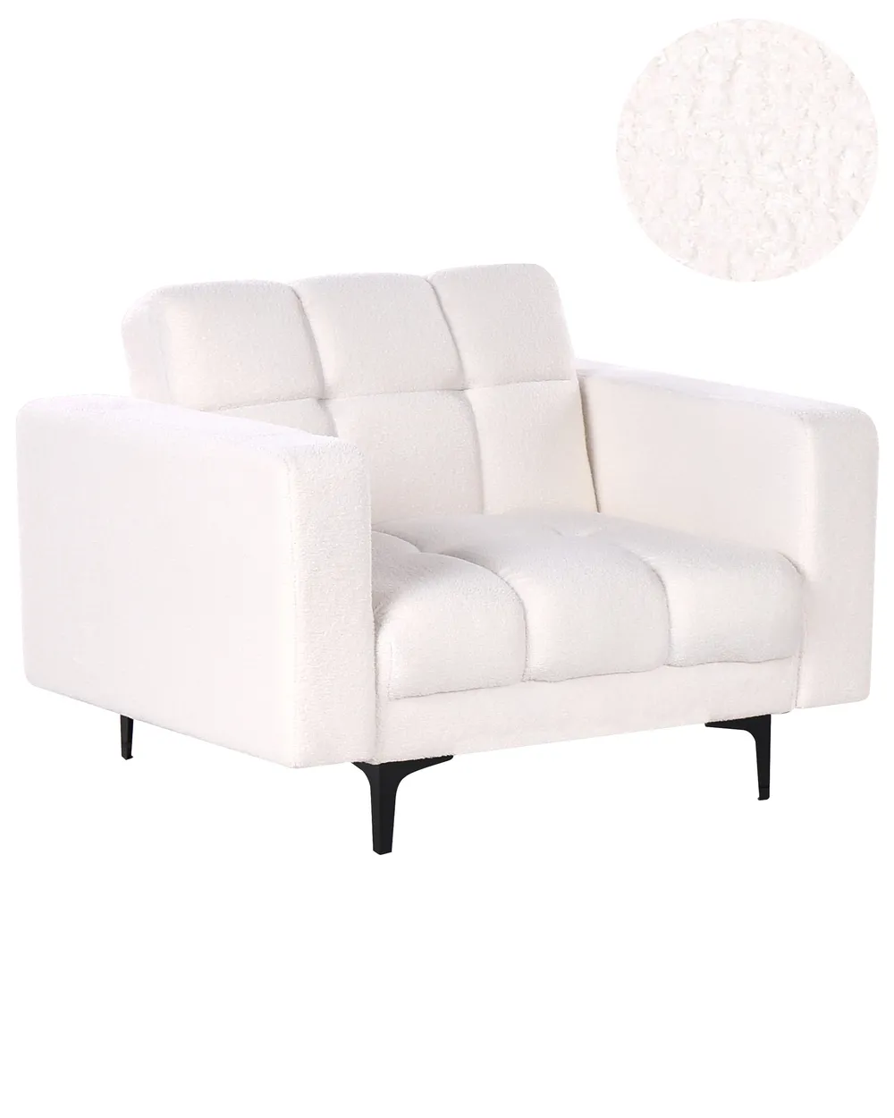 Armchair ALNES Boucle White