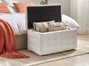 Faux Leather Storage Ottoman White MICHIGAN_756929