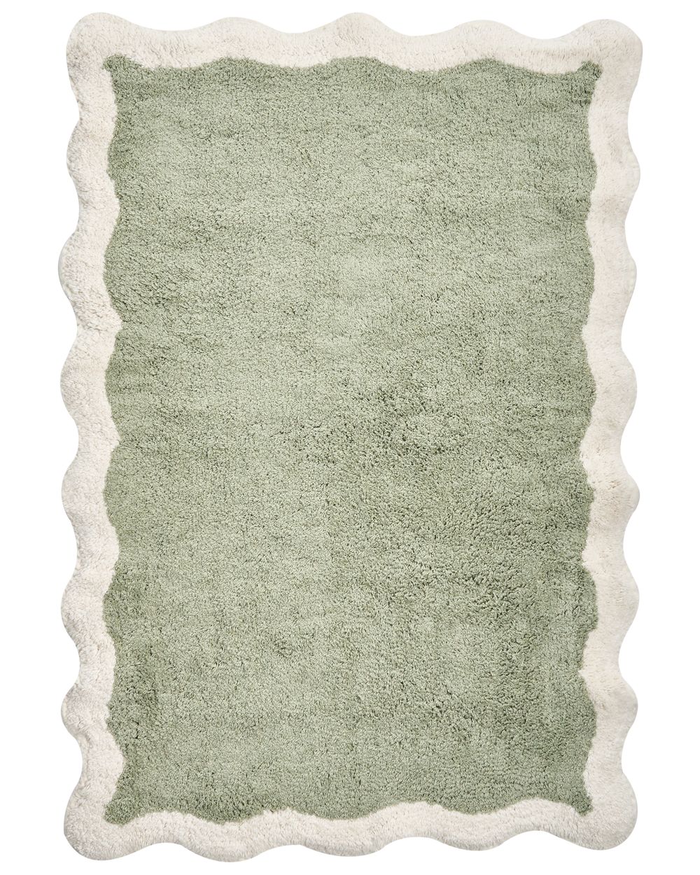 Tapete casa de banho NANGAL Verde 60 x 90 cm Algodão