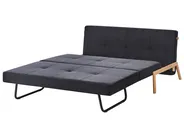 Divano letto 2 posti EDLAND Tessuto Nero_798417