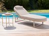 Sonnenliege mit Kissen RONCOLO Metall Beige