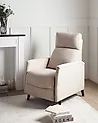 Sillón reclinable SELVIK Con reposapiés Tela Beige