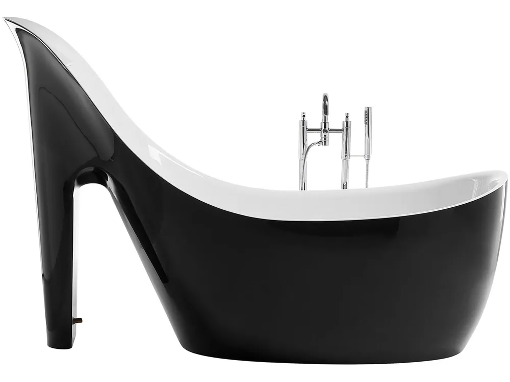 Freestanding Bathtub COCO 1800 x 800 mm Black/ White