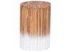 Mesa auxiliar de madera de teca clara/blanco ⌀ 30 cm MOVAS_759045