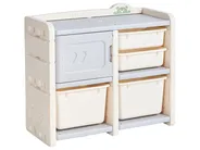 Toy Storage Organiser BULLI Truck 67 cm Beige_1123518