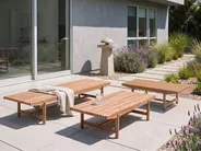 Conjunto de jardín con mesa 3 plazas GIAVENO Madera de acacia Blanco crema_958688