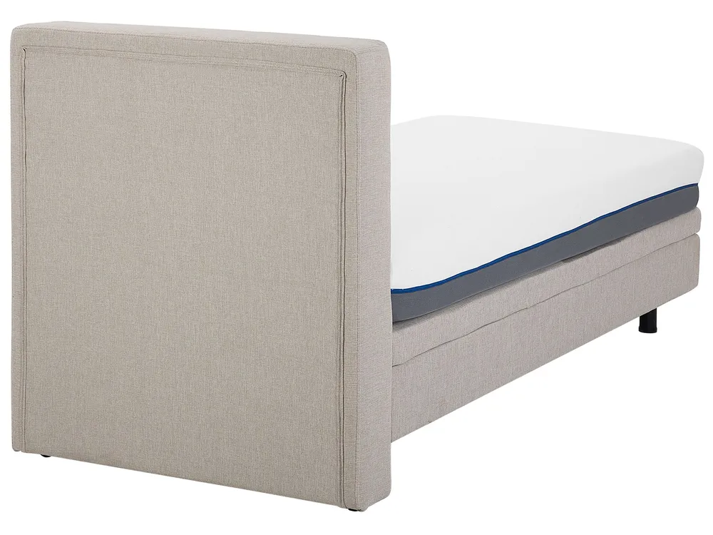 Adjustable Bed Fabric DUKE 90 x 200 cm (EU Single) Beige_734474