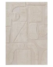 Dywan DIYADIN Beżowy 140 x 200 cm Bawełna_848375