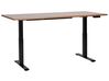 Elektricky nastavitelný psací stůl 180 x 80 cm tmavé dřevo/černý DESTINES_899519