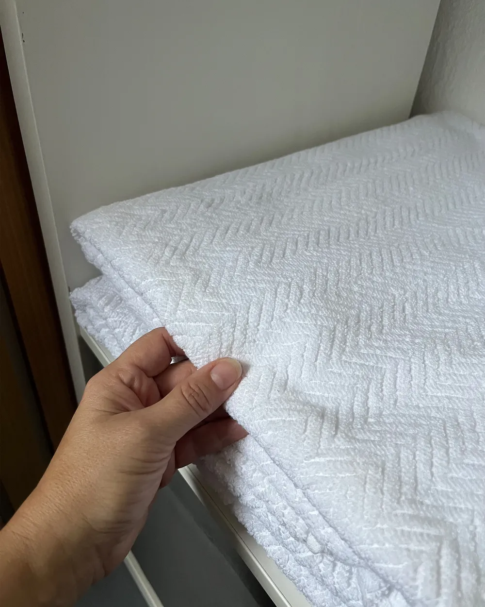 Komplet 2 ręczników MITIARO Bawełna frotte Biały_978334