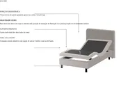 Cama ajustável Tecido DUKE 80 x 200 cm Creme_771767