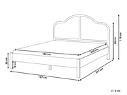 Bed HOUNOUX 180 x 200 cm (Super King Size) Light Brown_1047757