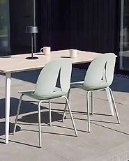 Set of 2 Garden Chairs BOLGHERI Armless Light Green_1183101