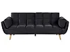 Sofa Bed 3 Seater ASBY Velvet Black