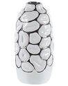 Dekoratívna kameninová váza 34 cm biela CENABUM_818309