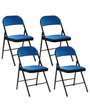 Set di 4 sedie pieghevoli SPARKS Blu_938651