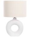 Lampada da tavolo ceramica bianco e beige chiaro 58 cm VENTA_833940