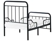 Letto per bambini allungabile Metallo ANAIS 90 x 200 cm Nero_1033452