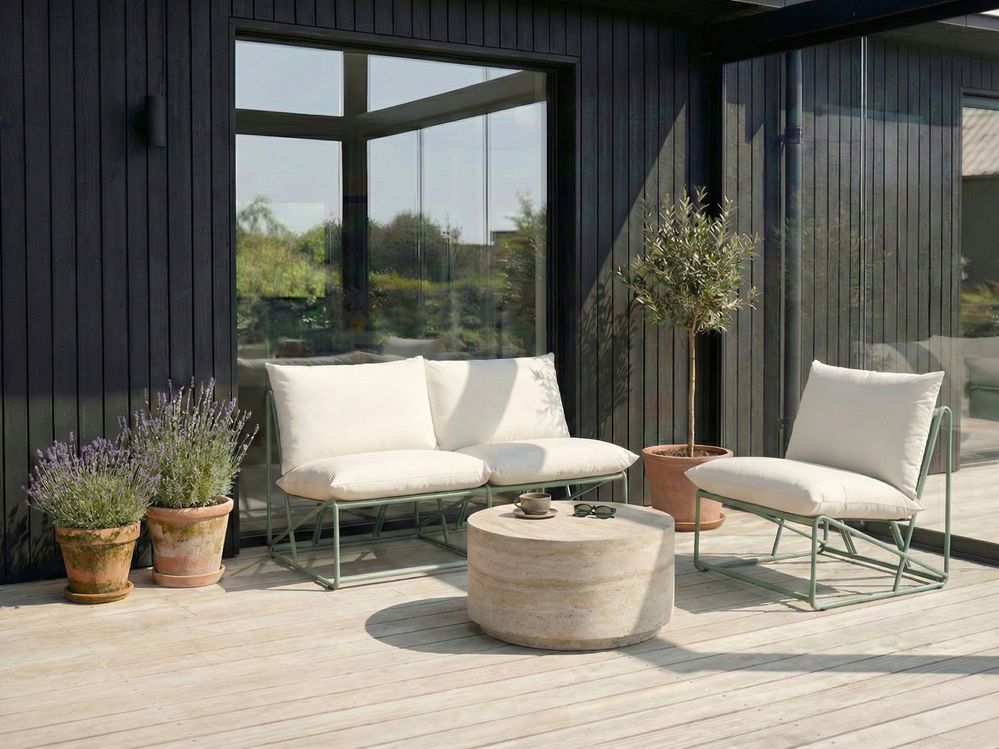 Gartensofa Set 3-Sitzer PICO Metall Grün