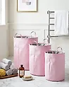 Set of 3 Baskets ARCHA Cotton Pink