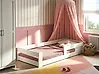 Kids Bed Pine Wood PRIMELLES 90 x 200 cm (EU Single) White