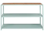Outdoor Kitchen Set with Sink AVETRANA Light Green Metal_1079378