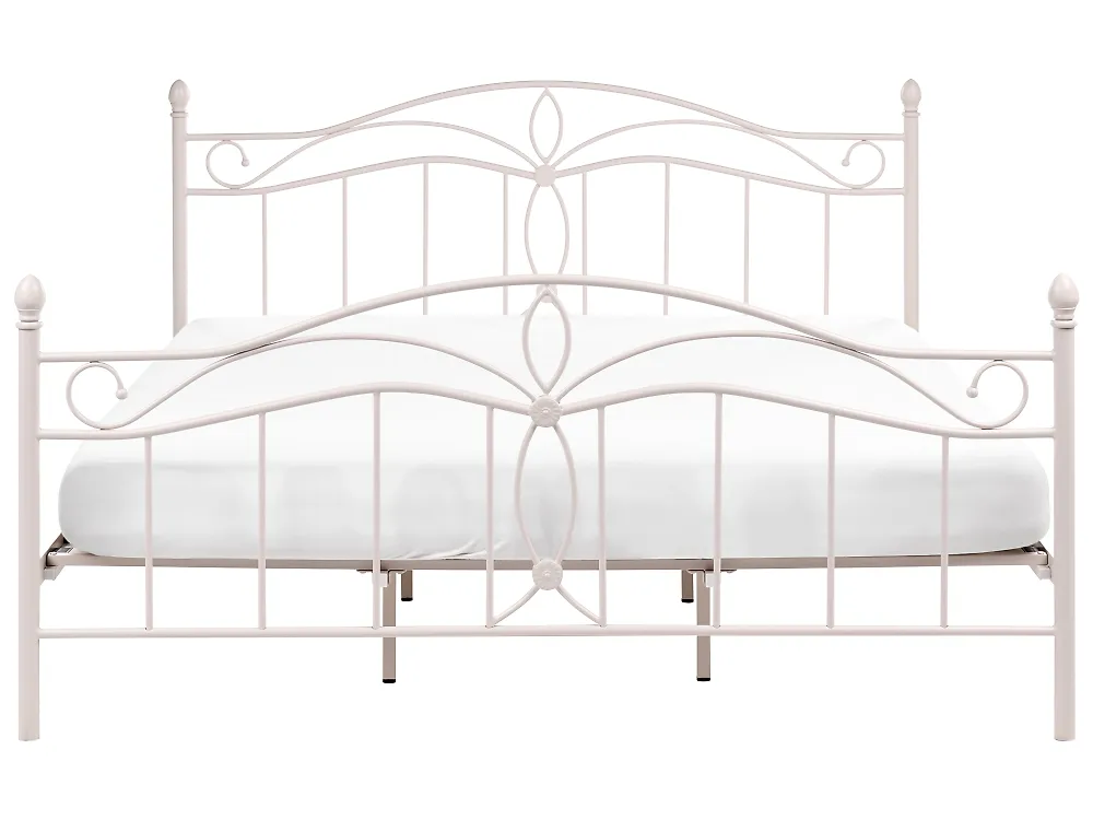 Bed Metal ANTLIA 180 x 200 cm (EU Super King) Light Beige_1165244