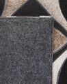 Kožený patchworkový koberec 140 x 200 cm vícebarevný ISHAN_780651