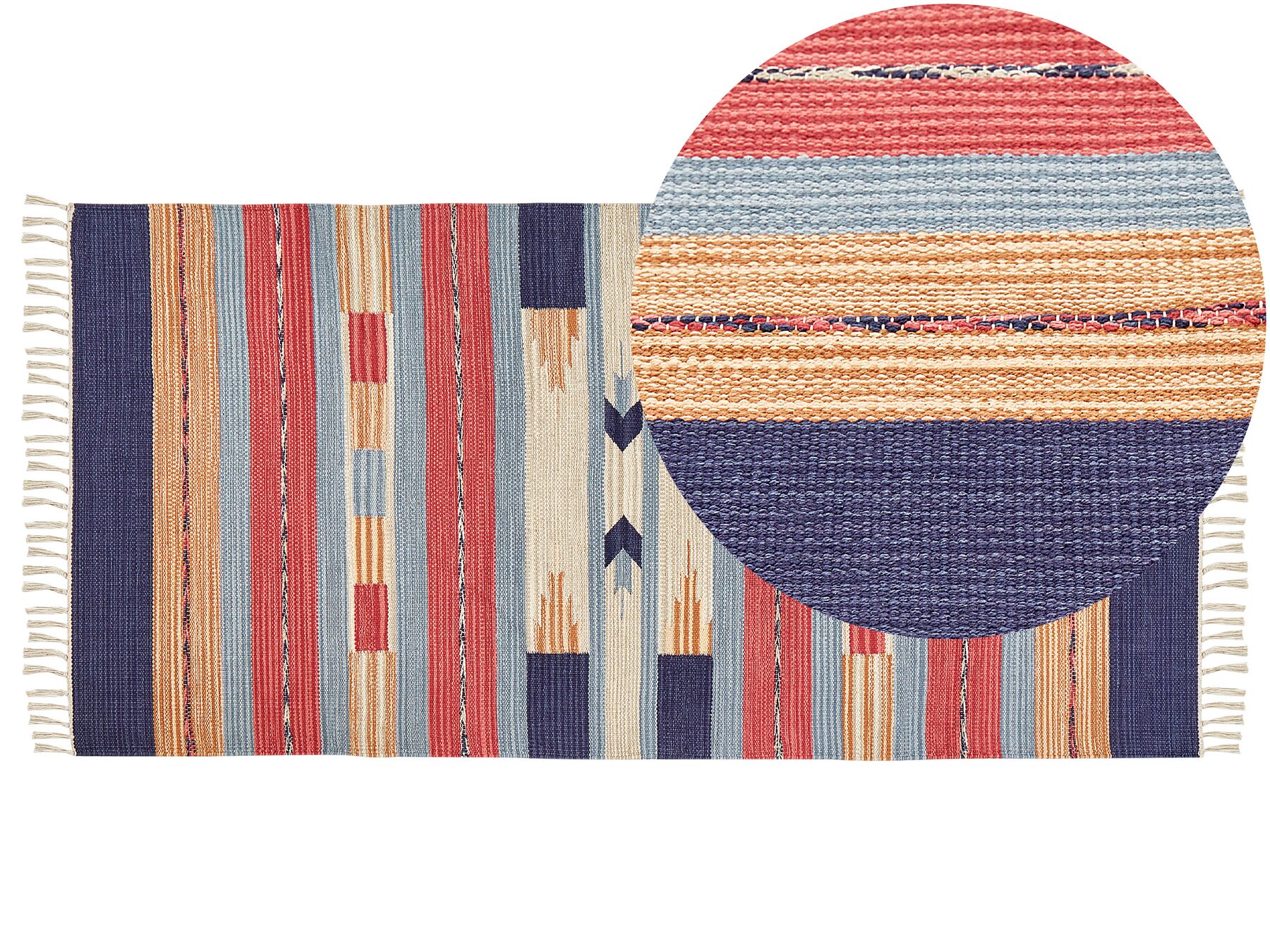 Tappeto kilim cotone multicolore 80 x 150 cm GANDZAK_869339
